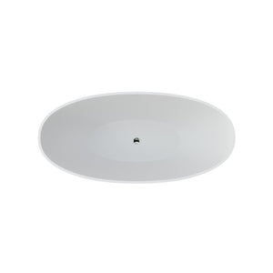 English Elm 65" Stone Resin Deep Soak Freestanding Tub Matte Finish Spa Bathroom Retreat T3785P353982