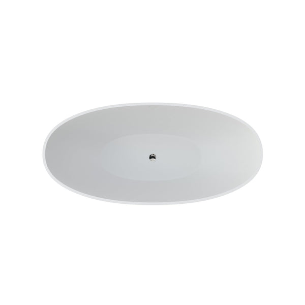 English Elm 65" Stone Resin Deep Soak Freestanding Tub Matte Finish Spa Bathroom Retreat T3785P353982