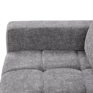 English Elm U_STYLE Plush Upholstered 3-Seater Sectional Sofa Bed with Storage, Space-Saving Comfort for Homes Gray WY000391AAE