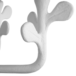 Charny Chandelier - Elegant White Composite Fixture with Nature-Inspired Design & Adjustable Height