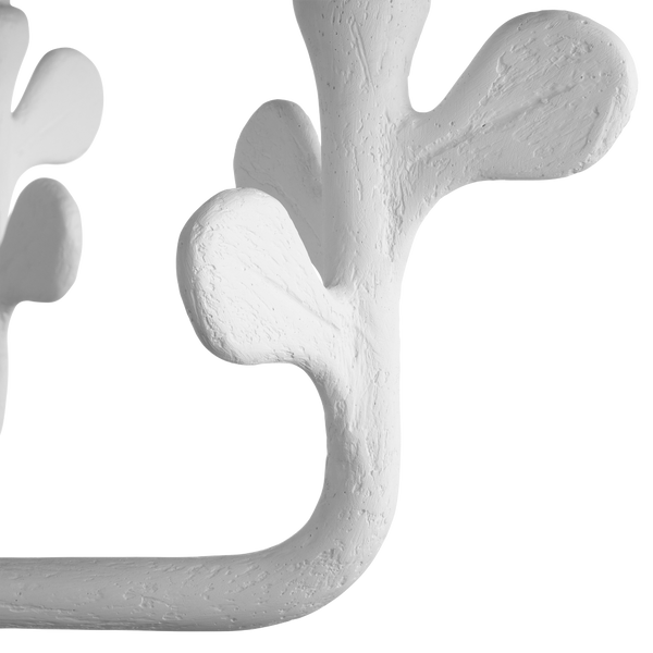 Charny Chandelier - Elegant White Composite Fixture with Nature-Inspired Design & Adjustable Height