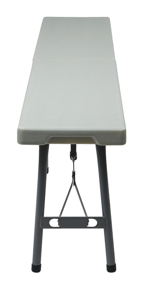 OSP Home Furnishings 6' Folding Bench with Powder Coated Steel Frame and Resin Top for Outdoor Events PC-15F