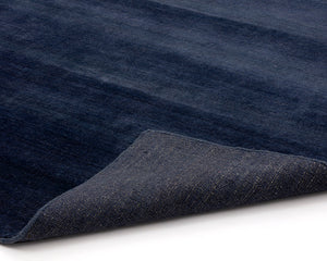 Sunpan Alaska Hand-Loomed Rug - Luxurious Wool-Blend Texture for Cozy Living, Lounge, and Bedroom Spaces Navy