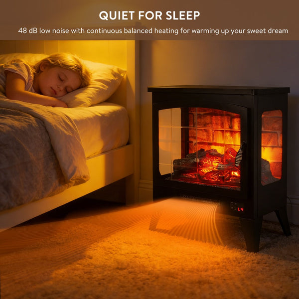 English Elm 21 Inch Three-sided Electric Fireplace Stove with 3d Flame and Remote Control W1769P346175
