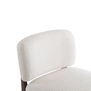 English Elm Christopher Knight Home® - 25.5" Boucle Lounge Chair with Solid Wood Frame, Plush Textured Upholstery and Modern Minimalist Style Beige N767P256376B