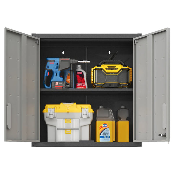 English Elm Heavy Duty Wall Mounted Steel Cabinet Locking Lift Door Garage Workshop Storage T2398P236567