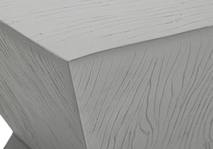 English Elm Accent Side Table Grey Wood Grain Magnesium Oxide Build for Indoor Outdoor Use B2710P461682