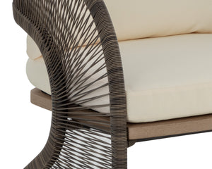 Sunpan Toulon Dining Chair - Modern Outdoor Seating with Sculptural Design, Stackable and Eco-Friendly Style