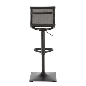English Elm Mirage Contemporary Barstool with Mesh Fabric and Metal Base, Adjustable Height, 360° Swivel Comfort Black B202P222323