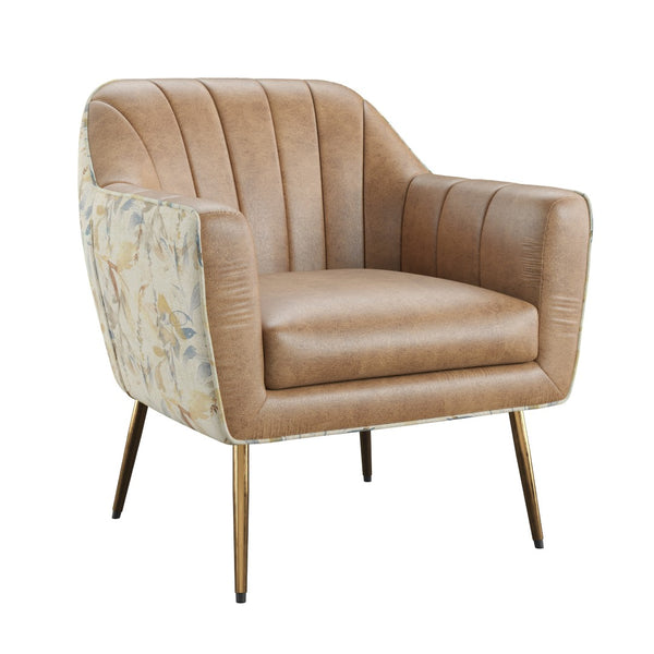 English Elm Wallace & Bay - Brown Accent Chair - Polished Vintage-Inspired Design For Stylish Comfort In Any Room Setting! B2709P212472-GIGA