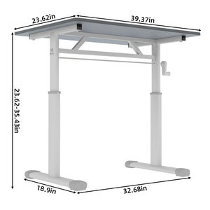 English Elm Adjustable Study Desk For Home & Office – Height-Adjustable, Compact, Multi-Purpose Design For All W1935P338364