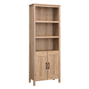 English Elm Bookcase With Doors – Elegant Brown Finish, Adjustable Shelves, Ideal For Modern & Rustic Spaces B356P402661