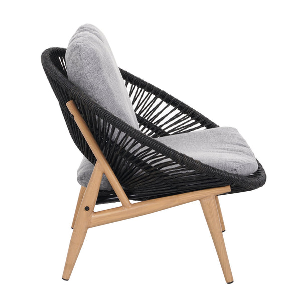 English Elm Christopher Knight Home® - Cyril Outdoor Papasan Lounge Chair Set Of 2 - Dark Grey Wicker & Soft Cushions For Ultimate Comfort N775P290578G-S2