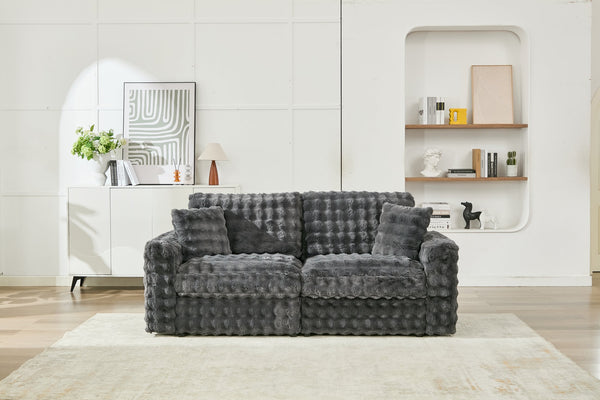 English Elm M5444 Modular Armless Chair In Dark Grey Chenille - Versatile 2-Seat Sofa Component For Any Space W1805S00138