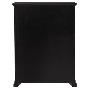 English Elm Anzio Six Drawer Tall Chest Matte Finish Modern Storage for Small Bedroom Spaces Black B062P451784