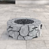 English Elm 9'' H X 28'' W Fiber Reinforced Concrete Outdoor Fire Pit