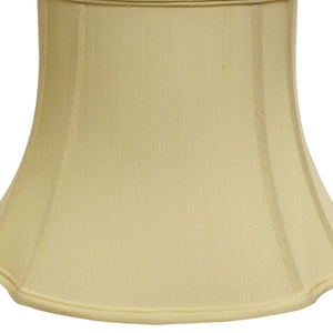 English Elm Slant Oval Shantung Fabric Lampshade Washer Fitter Antique White Tailored Traditional B075101487