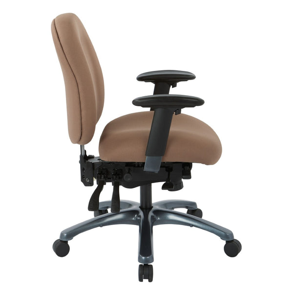 OSP Home Furnishings Multi-function Ergonomic Office Chair with Lumbar Support and Titanium Base Mid 8512-232