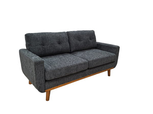 English Elm 67.7" Tufted Polyester Loveseat with Tapered Wood Legs for Mid-century Living Rooms B355P430080