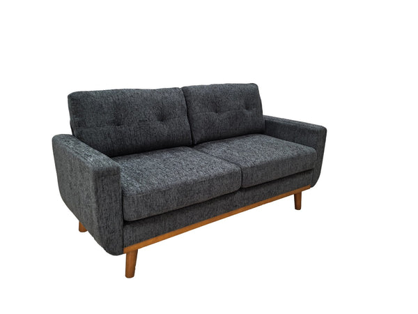 English Elm 67.7" Tufted Polyester Loveseat with Tapered Wood Legs for Mid-century Living Rooms B355P430080