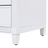 Dauphin Grey Cashmere Wood End Table | 3 Drawers, Durable Construction | Stylish Storage | Fully Assembled