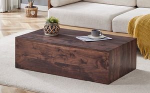 English Elm 39.3*23.6*12 Low Profile Walnut Mdf Coffee Table Modern Living Room Accent W1151P231619