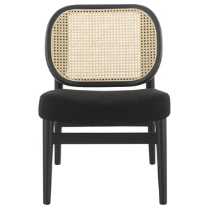 English Elm Quinne Cane Weave Accent Chair with Padded Seat for Bedroom or Living Room B062P451701