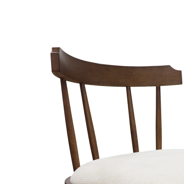 English Elm Christopher Knight Home® - Olivia Classic Windsor-Style Wooden Counter Stools, Set Of 4 In Walnut Finish & Soft Beige Upholstery N775P346246W-S4