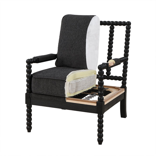 OSP Home Furnishings Eliza Spindle Chair Graphite