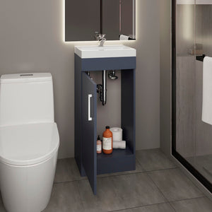 English Elm Madrid Floorstanding Vanity with Integrated Resin Sink Two Tone Modern Bathroom B200S00464