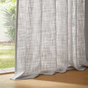 English Elm 2-piece Pinch Pleat Poly Linen Curtain Panels Tailored Formal Drape for Any Room Grey B035P482986