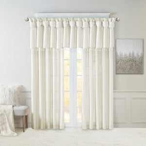 English Elm Twist Faux Silk Lined Window Curtain Panel 50x108" with Twist Tab Top, Luxurious Sheen & Privacy White 2.95 L x 10.04 W x 9.06 H B03598089