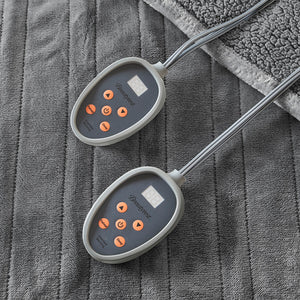 JLA Home Beautyrest - Blanket Beautyrest heated reversible plush-berber throw with 20 heat settings, auto shut-off, OEKO-TEX warranty 90 L x 84 W x 0.25H BR54-0418