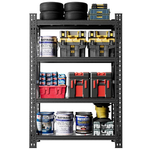 English Elm Heavy Steel Garage Shelving Unit Industrial Storage Rack 4000 Lb Welded Frame T2398P480396