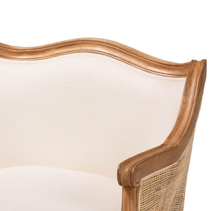 English Elm Bohemian Rattan Seagrass Accent Chair with Curved Back for Coastal Living Rooms B2750P467689
