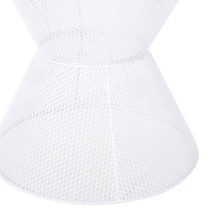 English Elm Christopher Knight Home® - NEVADA Side Table with Breezy Mesh Iron Design, Rounded Silhouette for Timeless Outdoor Living Space Matte White 65459.00WHI