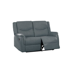 English Elm Modern Reclining Loveseat with Burlap Upholstery Plush Padded Armrests Living Room Seating Dark Gray B011P468526