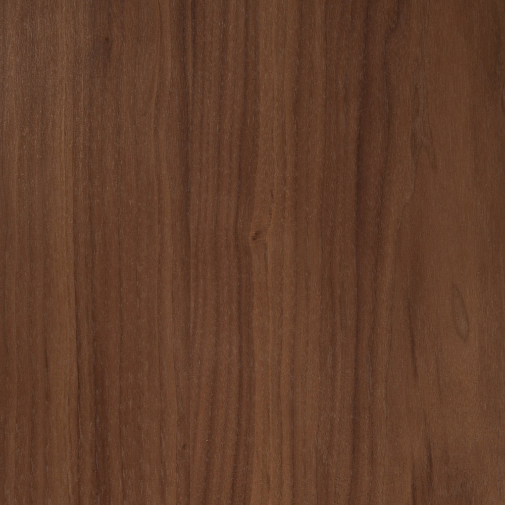 English Elm Folia Mid-Century Round Dinette Table Walnut with Tempered Glass Top, Bent Wood Legs, Seats 4 B202P223342