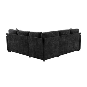 English Elm Sectional L-Shaped Sofa Bed With Storage & Guest Sleeper - Modern Chenille Upholstered Comfort N719S002070B-GIGA