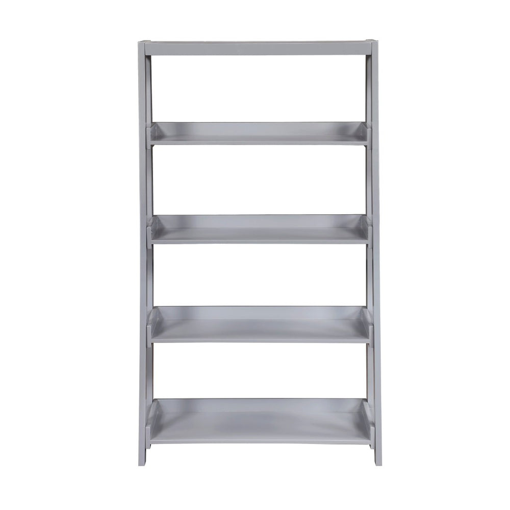 English Elm Modern Four Shelf Wooden Bookcase Vertical Storage Unit for Bedroom or Office Gray B011P460150