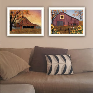 English Elm Trendy Decor 4u Billy Jacobs Autumn Barn Framed Wall Art Set for Farmhouse Rooms B067P255226