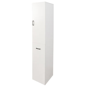 English Elm Kitchen Pantry Cabinet Freestanding Tall Storage with Pull Out Shelves Slim White Design W331P373803