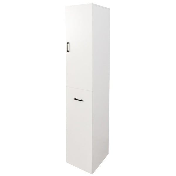 English Elm Kitchen Pantry Cabinet Freestanding Tall Storage with Pull Out Shelves Slim White Design W331P373803