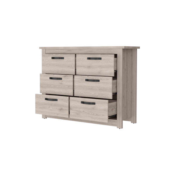 English Elm Westport Light Grey Six-Drawer Double Dresser with Superior Top, Metal Hardware, Sturdy Legs, 47" B128S00117