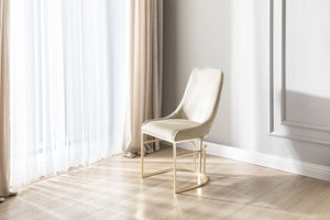 English Elm Emrald Modern 2Pc Dining Chairs Set - Plush Velvet Upholstery & Elegant Gold Legs For Chic Spaces B009P298421