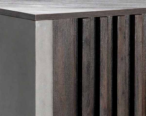 Sunpan Bane Sideboard: Urban Acacia Wood & Concrete Design with Unique Textures for Contemporary Spaces