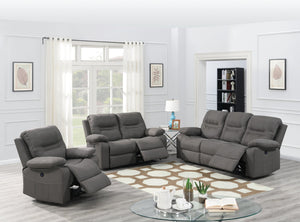 English Elm 1pc Power Reclining Sofa Leatherette Upholstery Usb Charging Plush Arms Living Room B011P468516