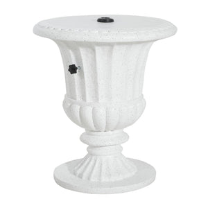 English Elm Adela Outdoor Mgo Umbrella Base Side Table with Marble Finish Weatherproof Patio N775P385414W