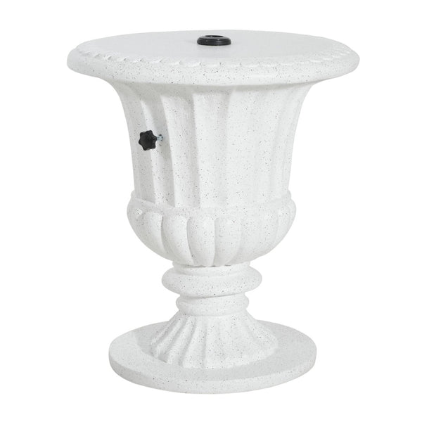 English Elm Adela Outdoor Mgo Umbrella Base Side Table with Marble Finish Weatherproof Patio N775P385414W
