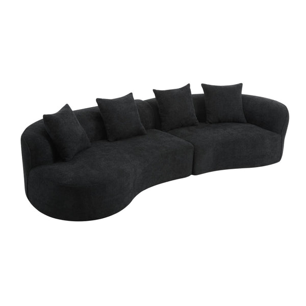 English Elm 126"curved Sectional Sofa Oversized 5 Seat Foam Cushion Living Room Conversation Piece N771P247830H_N771P247831H